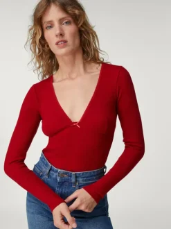 Rouje Tops<ABELINE T-Shirt Uni Rouge