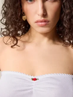 Rouje Tops<ALEXA Tank top Uni Blanc