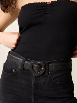 Rouje Belts<AMOR belt Cuir Noir