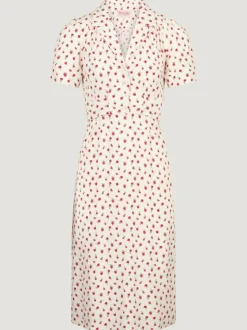 Rouje Dresses<ANAIS dress FLEURETTESAUVAGE ECRU