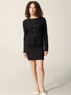 Rouje Knits<ANGELIA cardigan Uni Noir