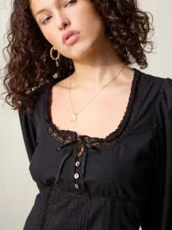 Rouje Tops<ANNETTE shirt Uni Noir