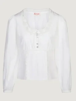 Rouje Tops<ANNETTE shirt Uni Blanc
