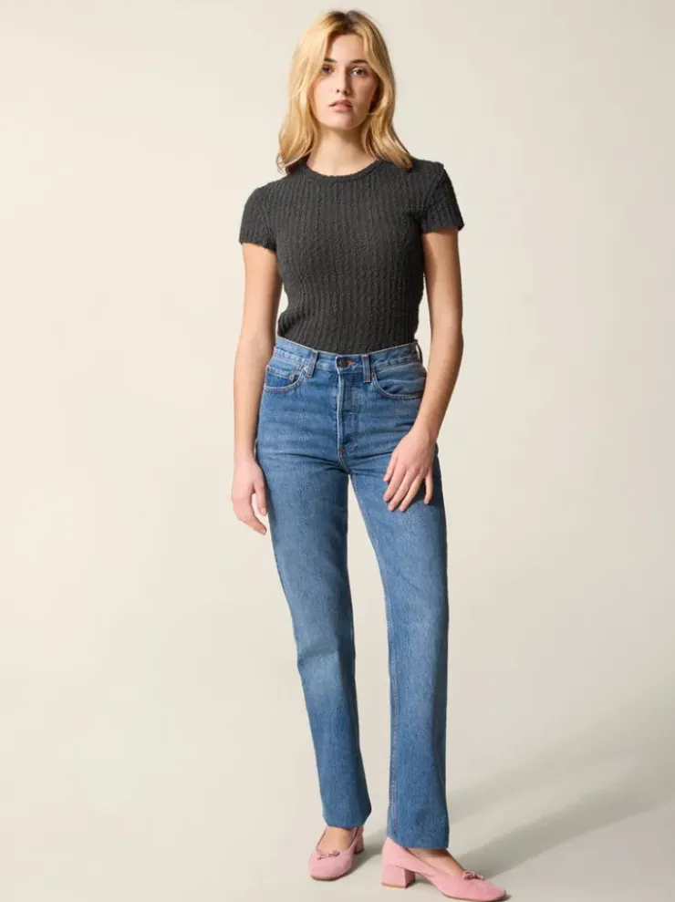 Rouje Tops|Knits<AURELIO Sweater Texture Plomb
