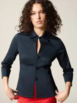 Rouje Tops<AVA shirt Uni Marine