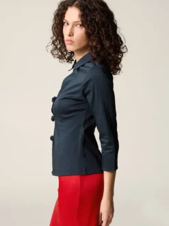 Rouje Tops<AVA shirt Uni Marine