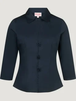 Rouje Tops<AVA shirt Uni Marine