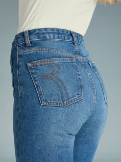 Rouje Denim|Flare Jeans<BELLEVILLE Jeans Uni Indigo Double Stone