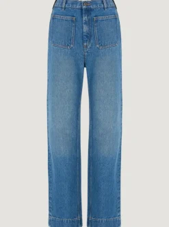 Rouje Denim|Flare Jeans<BELLEVILLE Jeans Uni Indigo Double Stone