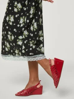 Rouje Shoes<BORDELAISE Sandals Cuir Rouge