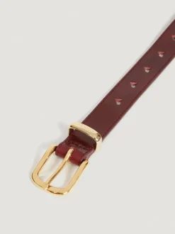 Rouje Belts<COEUR Belt Cuir Bordeaux