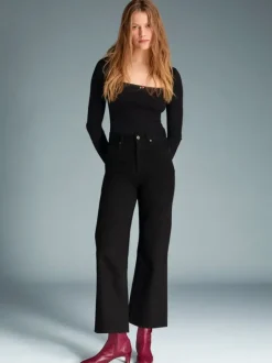 Rouje Denim|Flare Jeans<CONCORDE Jeans Uni Black Stone Simple