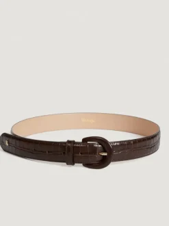 Rouje Belts<COOPER belt Croco Chocolat