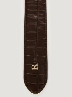 Rouje Belts<COOPER belt Croco Chocolat