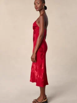 Rouje Dresses<DARIA Dress JACQUARD FLEURS ROUGE