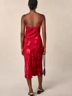 Rouje Dresses<DARIA Dress JACQUARD FLEURS ROUGE