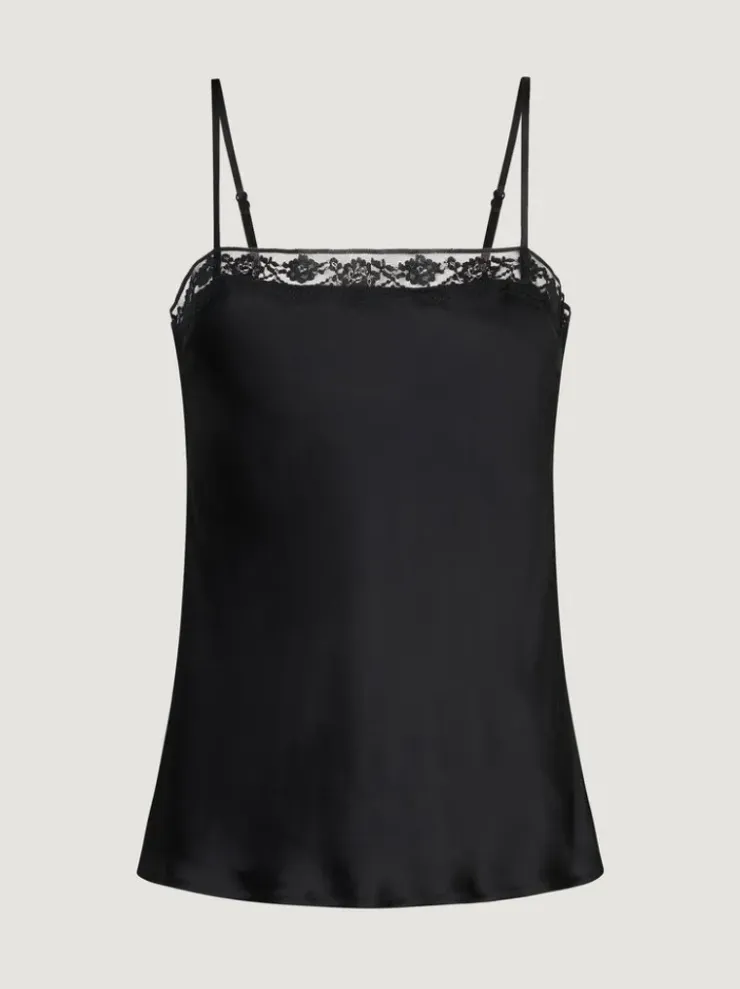 Rouje Tops<DELOULA top Uni Noir