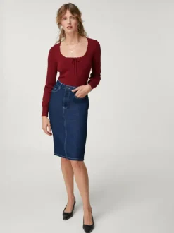 Rouje Skirts<DENITSA skirt Uni indigo rinse