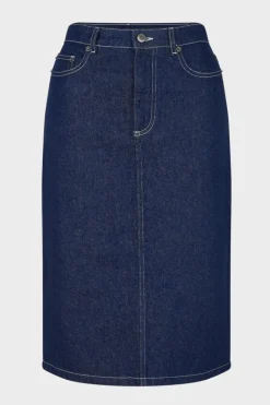 Rouje Skirts<DENITSA skirt Uni indigo rinse