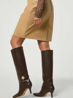 Rouje Shoes<DRAMA boots Cuir Chocolat