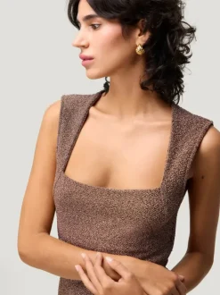 Rouje Dresses<ELNA dress Lurex Doré