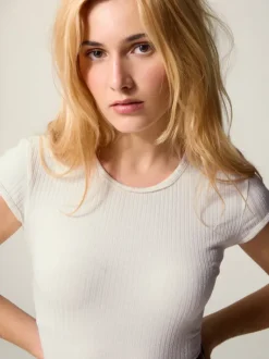 Rouje Tops<FERGUS T-Shirt COTES ECRU