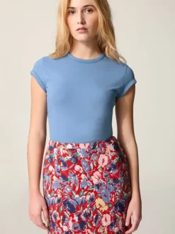 Rouje Tops<FERGUS T-Shirt Uni Bleu