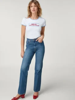 Rouje Tops<FERGUS T-Shirt Coffee Blanc