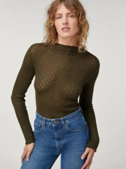 Rouje Knits<GALINA sweater Uni Kaki