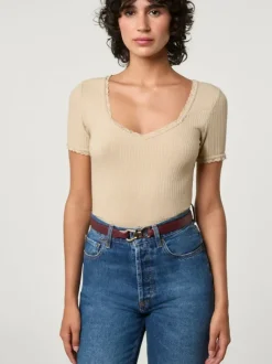 Rouje Tops<GIUIA T-shirt Crème