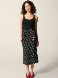 Rouje Skirts<GLORIA Skirt Pois Carmen Noir
