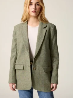 Rouje Jackets & Coats<JACQUES Jacket Chevron Carreaux Menthe