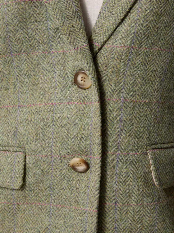 Rouje Jackets & Coats<JACQUES Jacket Chevron Carreaux Menthe
