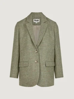Rouje Jackets & Coats<JACQUES Jacket Chevron Carreaux Menthe
