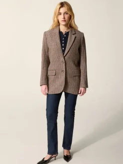 Rouje Jackets & Coats<JACQUES Jacket Pied De Poule Moutarde