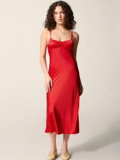 Rouje Dresses<JOSEPHINA dress SATIN ROUGE