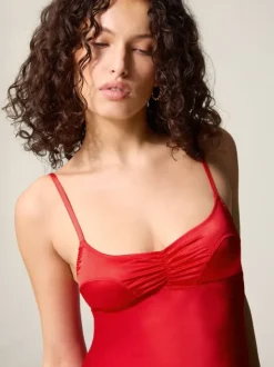 Rouje Dresses<JOSEPHINA dress SATIN ROUGE