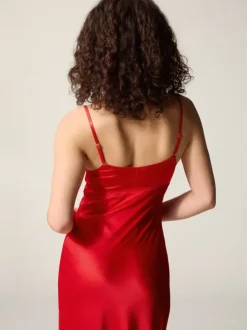 Rouje Dresses<JOSEPHINA dress SATIN ROUGE