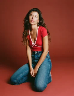 Rouje Tops<KARENE T-Shirt Uni Rouge