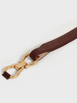 Rouje Belts<LAURE belt Cuir Bordeaux