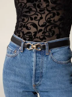 Rouje Belts<LAURE belt Cuir Noir
