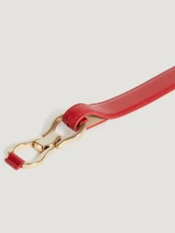 Rouje Belts<LAURE belt CUIR ROUGE