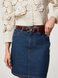 Rouje Belts<LAURE belt Croco Cognac