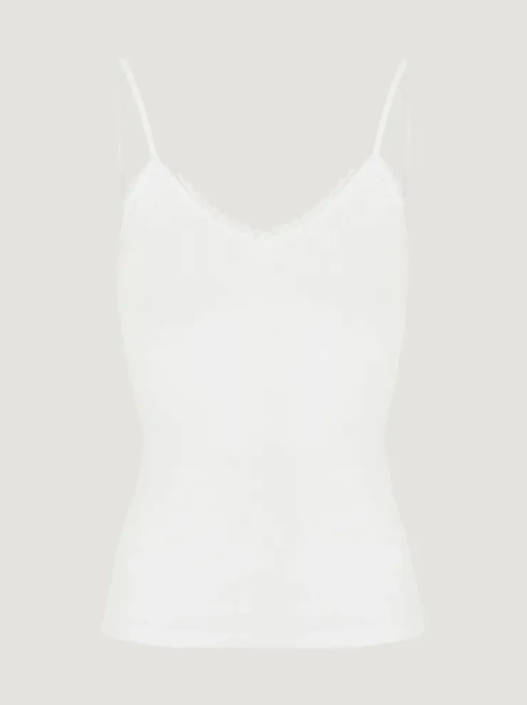 Rouje Tops<LIO top Uni Blanc