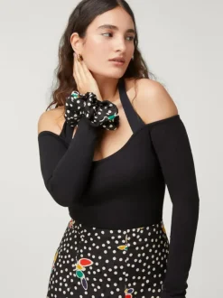 Rouje Lifestyle|Accessories<LOULOU scrunchie PAPILLONS NOIR