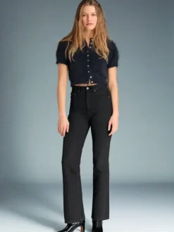 Rouje Denim|Flare Jeans<MADELEINE Jeans Unis black stone simpleUNI NOIRSTONESIMPLE
