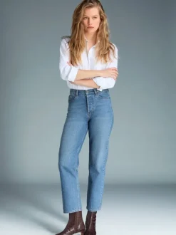 Rouje Denim|Straight-leg Jeans<MARAIS Jeans Indigo double stoneINDIGODOUBLESTONE