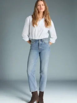 Rouje Denim|Straight-leg Jeans<MARAIS Jeans Indigo vintage washINDIGOVINTAGEWASH