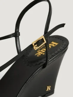 Rouje Shoes<NAIA heels Cuir Lame Noir