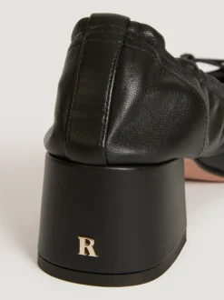 Rouje Shoes<NICOISE pumps Cuir Noir